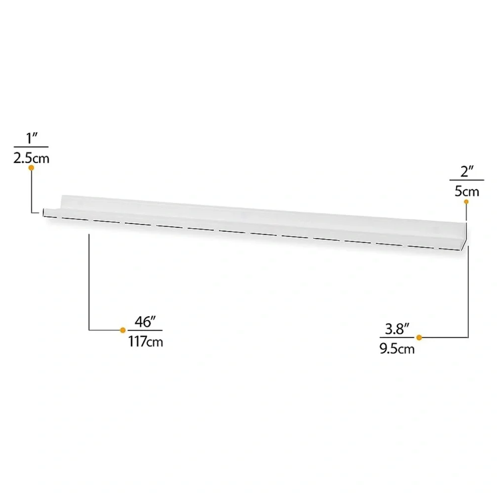 Wallniture Boston 46 Inch White Wall Shelf for Picture Frames - Picture 9 of 9